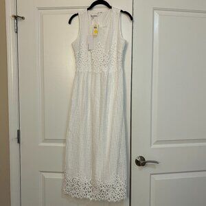 NWT Reformation White Eyelet Lace Midi Dress Size 0